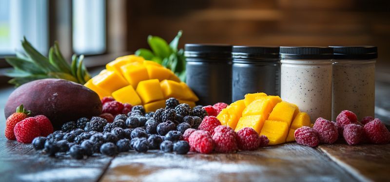 Alternatives à la banane fruits rouges et mangue pour smoothies protéinés